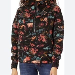 Prana Multicolor Floral Fleece Jacket